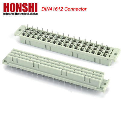 PCB มุมขวา เพศ 48P 3 แถว DIN41612 เครื่องเชื่อม, 90 องศา R / A PCB เพศ 3 * 16P 48Pin