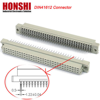 2.54mm Euro DIN 41612 Connector หญิง IDC ประเภท 3แถว 64P 96P Connectors สําหรับ PCB Board
