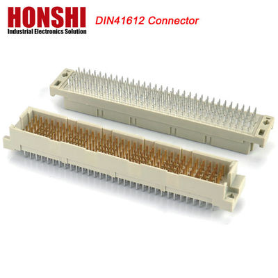 DIN 41612 สี่แถว Inline 128 Pin DIN41612 เครื่องเชื่อม PCB ทองแดง