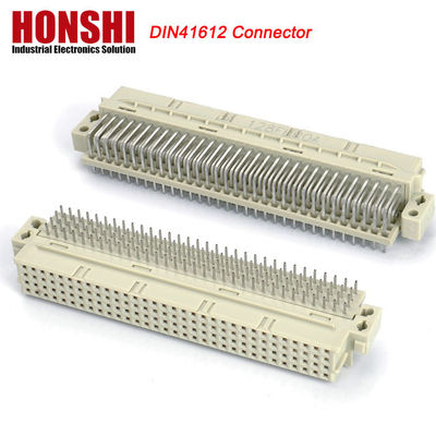 DIN 41612 สี่แถว Inline 128 Pin DIN41612 เครื่องเชื่อม PCB ทองแดง