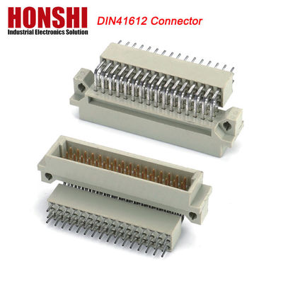 DIN 41612 สี่แถว Inline 128 Pin DIN41612 เครื่องเชื่อม PCB ทองแดง