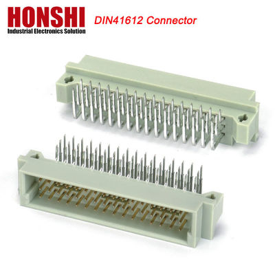 Euro Din 41612 เครื่องเชื่อม 3 แถว Plug Header ชาย เครื่องเชื่อม Eurocard 48 Pin มุมขวา