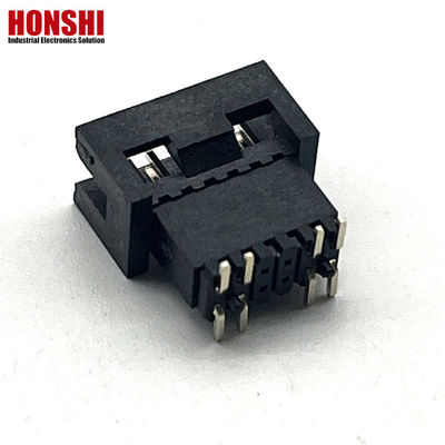 1.27mm Pitch H5.7mm SMT ทองแดง Plated Male Box Header เครื่องเชื่อม PCB