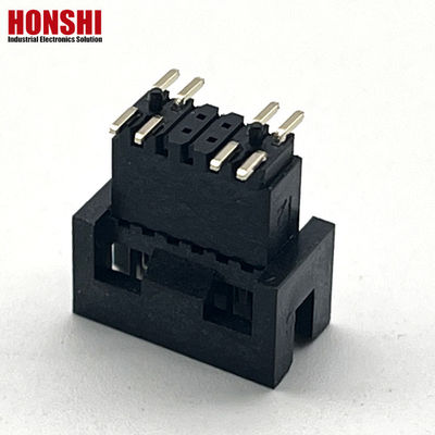 1.27mm Pitch H5.7mm SMT ทองแดง Plated Male Box Header เครื่องเชื่อม PCB