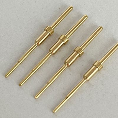 ปิ้นปลายทองแดงที่กําหนดเองสําหรับพล็อก CNC การหมุน Lathe Pogo Pins Connector