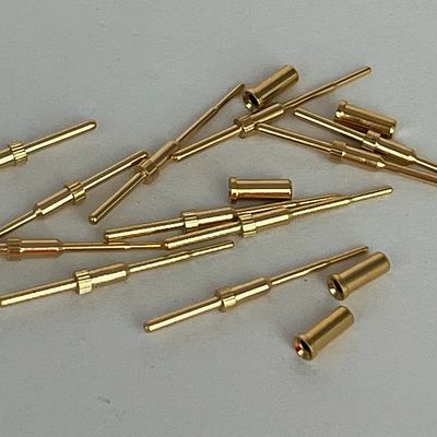 ปิ้นปลายทองแดงที่กําหนดเองสําหรับพล็อก CNC การหมุน Lathe Pogo Pins Connector