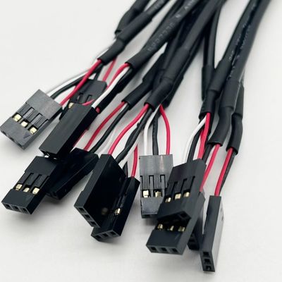 Custom 2.54mm Dupont Line Male Female Jumper Wire Harness คาเบิ้ล Dupont ขนาด 15 ซม. สีดํา