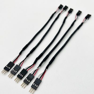 Custom 2.54mm Dupont Line Male Female Jumper Wire Harness คาเบิ้ล Dupont ขนาด 15 ซม. สีดํา