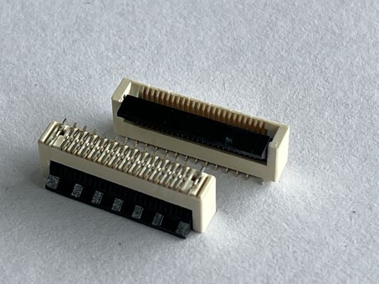 Fpc เครื่องเชื่อม backflip ด้านล่างติดต่อ zif smd ประเภท fpc ffc เครื่องเชื่อม soket 0.5 pitch