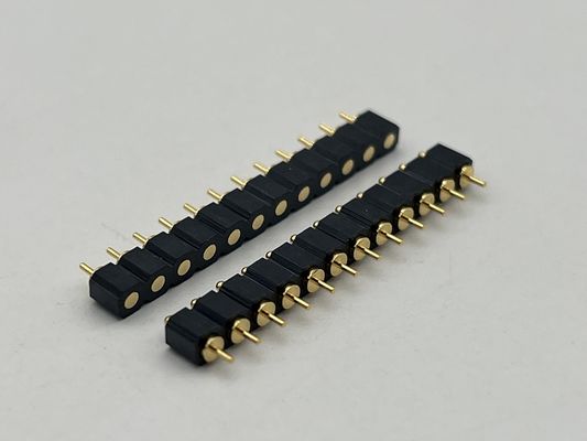 SMT Type Pogo Pin Docking Connector 4pin 10pin 12pin สปริงโหลดติดต่อกับความทนทานสูงและความทนทานต่อหมอกเกลือ