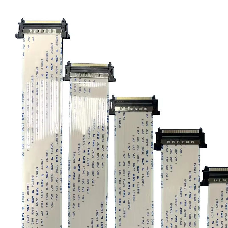ทองเหลือง Plated ทองเหลือง Flat Flex Lvds Cable Airbag Vw 41pin สาย FFC 20cm