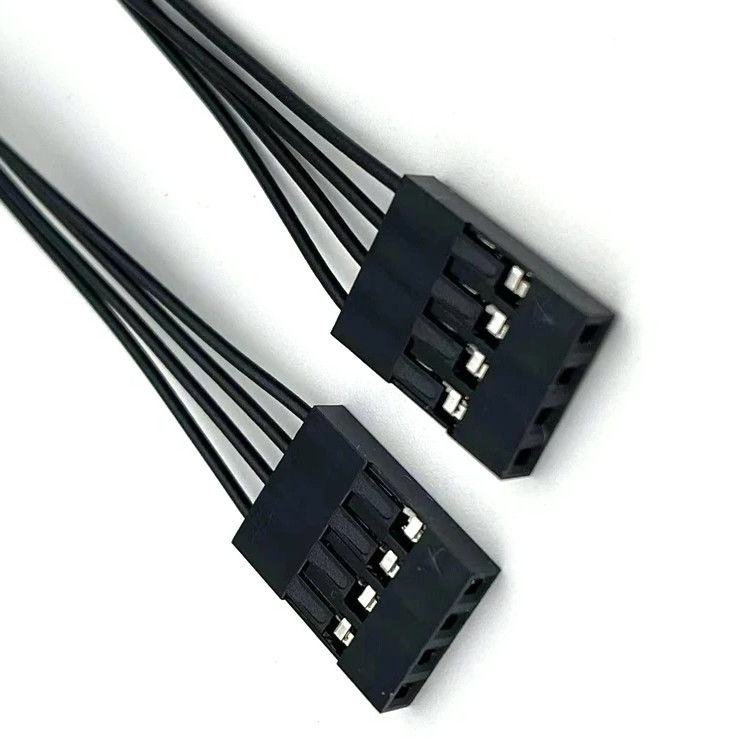 ความยาวที่กําหนดเอง สายไฟฟ้าสายพาน Dupont 4 Pin ไปยัง JST SH 1.0 4 Pin Connector