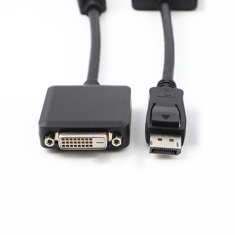 DP เพศชายไป DVI เพศหญิงแอดป์เตอร์เคเบิล 200 มม ทอง Palted สําหรับ PC TV การเชื่อมต่ออิเล็กทรอนิกส์
