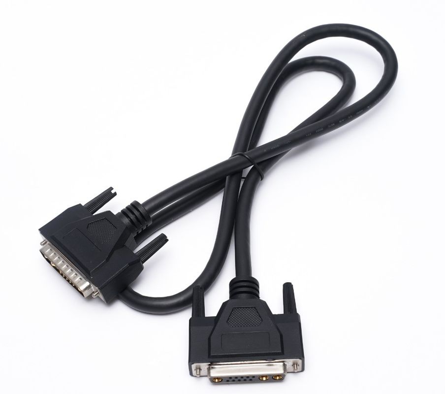 สายด่วน D Sub 13W3 เครื่องเชื่อมพลังงาน ป้องกัน DB9 DB15 สายด่วนชายสู่หญิง