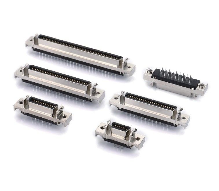 MDR PCB สายเชื่อม SCSI สายตรง 14 20 26 36 50 Pin 68 Pin 100 Pin