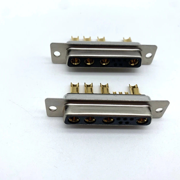 รถยนต์ D SUB พลังงานเชื่อม 9W4 หญิง Solder ทองแดง C3604 สําหรับสายไฟ