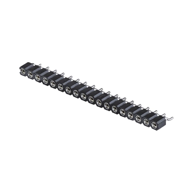 2.54mm เครื่องหมุน หัวหญิงมุมขวา SMT SMD แถวเดียว 1-40Pin PCB Connector