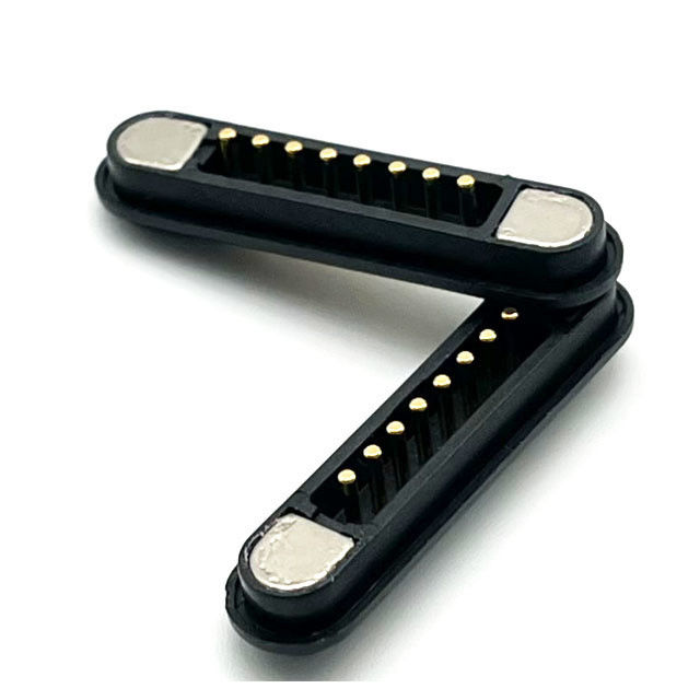 8pin เครื่องเชื่อมแม่เหล็ก เพศชาย เพศหญิง Pogo Pin Connector สําหรับ PCB Board