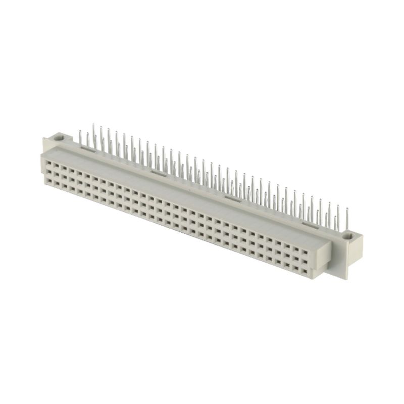2.54mm DIN 41612 Connector 64 Pin มุมขวา Pin หญิง ผ่านรู 3 แถว Connector