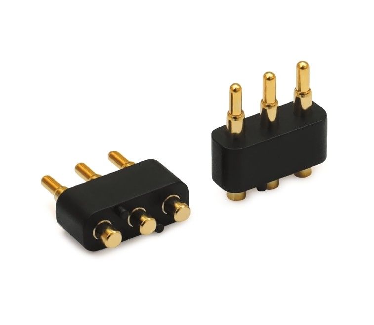3.0mm pitch 3pin ทอง Plated SMT ประเภทรถยนต์ทองแดง Pogo Pin Connector สําหรับ pcb