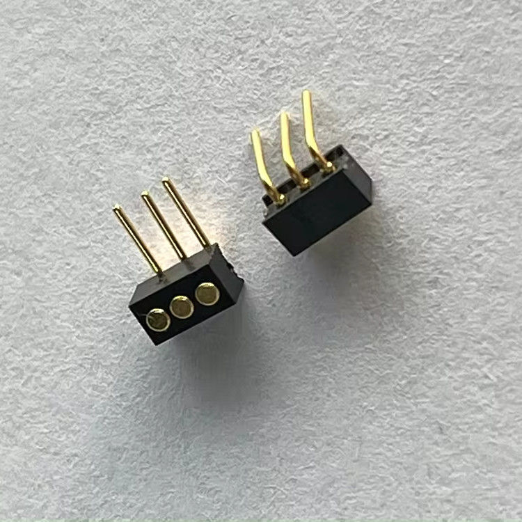 1.27 มม 3pin มุมขวา Dip ประเภทททองแดง สปริงชุดแม่เหล็ก Pogo Pin Connector