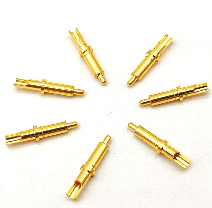 คอนเนกเตอร์ปิ้นโปโก้กระแสสูง DC 12V วัสดุบ้านผสมซีนก์ที่บรรจุด้วยสปริง