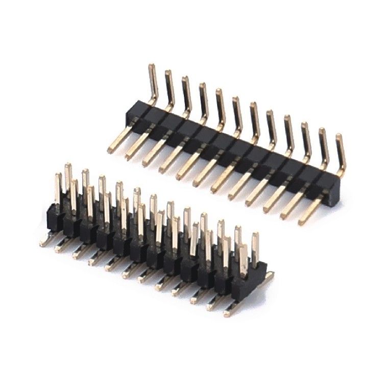2.0mm Pitch H2.0mm สายเดียว Pin Header Connector 1 - 40 Pin มุมขวา Dip