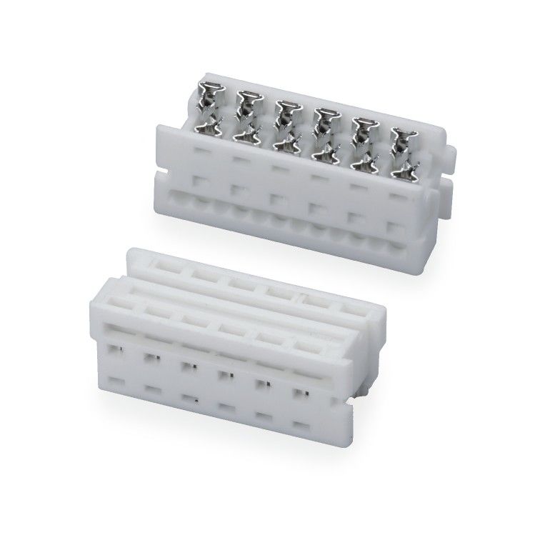 1.27mm Pitch White IDC Connector 4 6 8 10 20 24 Pin Flat Cable Connector เครื่องเชื่อมสายไฟฟ้า