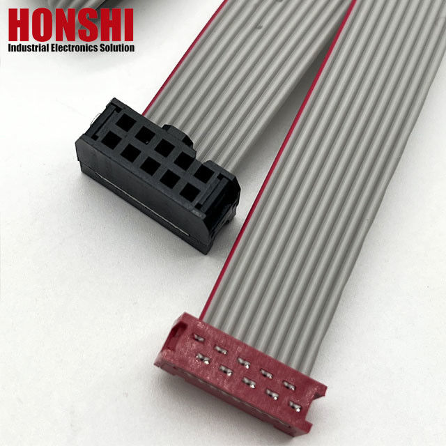 UL2651 สายไฟฟ้าแบบราบพร้อมเครื่องเชื่อม IDC 8 10 20 30 34 36 40 64 สายไฟฟ้า IDC สายไฟฟ้าปินริบ