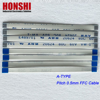 Ffc Flat Cable Custom Awm 20624 80c 60v Vw-1 4 6 8 12 15 22 32 40 68 Pin Cable Ffc Fpc