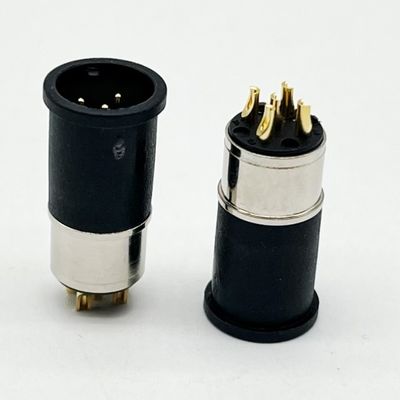 M12 5 ปิน เพศหญิงและเพศชาย แพเนล Mount Multi Pin สายเชื่อมเคเบิลวงกลม กันน้ํา