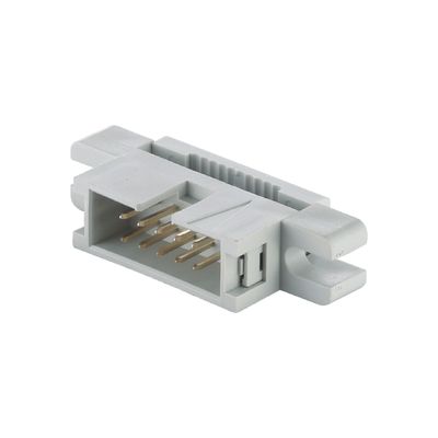 ทองทองทองเหลือง 2.54mm Box Header PBT ทองแดง 6P - 64P IDC Board To Wire Connector
