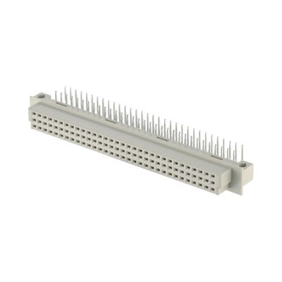 2.54mm DIN 41612 Connector 64 Pin มุมขวา Pin หญิง ผ่านรู 3 แถว Connector