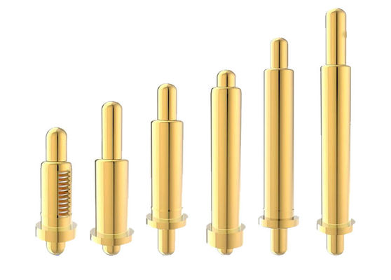 หัวคู่ ทองแดง Pogo Pin ความยาว 6.5 มิลลิเมตร จุดปลายสองสปริง Loaded Pogo Pins