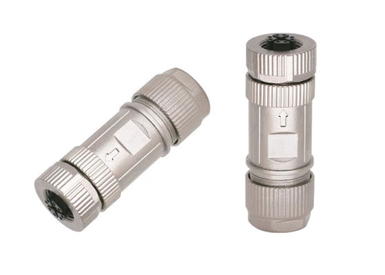 เครื่องเชื่อมโค้ด X แบบกลม M12 เครื่องเชื่อม Ethernet 8 ปิน ชาย หญิง โปลก เครื่องเชื่อม สกรู