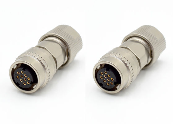 การล็อคแบบสัมผัสเดียว สายสลับวงกลมสตรี IP67 2P 10P สายสลัดตรง