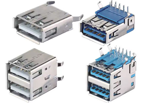 USB 2.0 / 3.0 แจ็ค A ประเภท ชาย พล็อก Connector ทองแดง / โฟสฟอร์ ทองแดง วัสดุติดต่อ