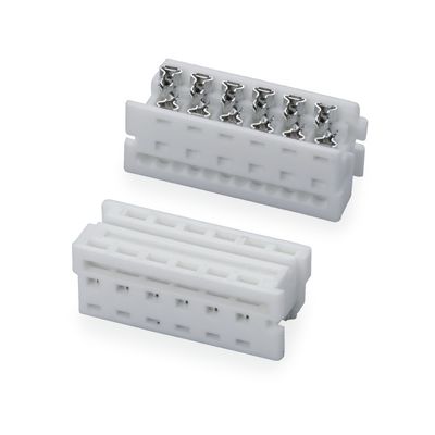 1.27mm Pitch White IDC Connector 4 6 8 10 20 24 Pin Flat Cable Connector เครื่องเชื่อมสายไฟฟ้า