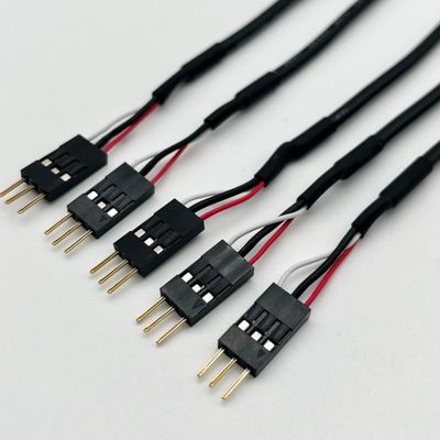 Custom 2.54mm Dupont Line Male Female Jumper Wire Harness คาเบิ้ล Dupont ขนาด 15 ซม. สีดํา