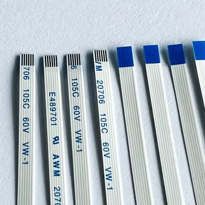 6 Pin FFC Flat Cable Custom Awm 20706 105c 60v Vw-1 0.5mm Pitch FFC FPC Cable คาเบล FPC