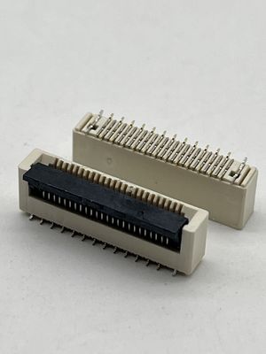 Fpc เครื่องเชื่อม backflip ด้านล่างติดต่อ zif smd ประเภท fpc ffc เครื่องเชื่อม soket 0.5 pitch